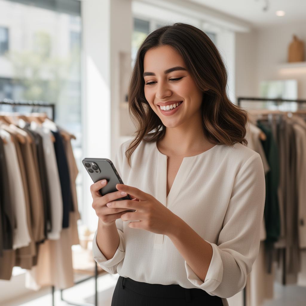 Cliente IMPACT Agency dans sa boutique